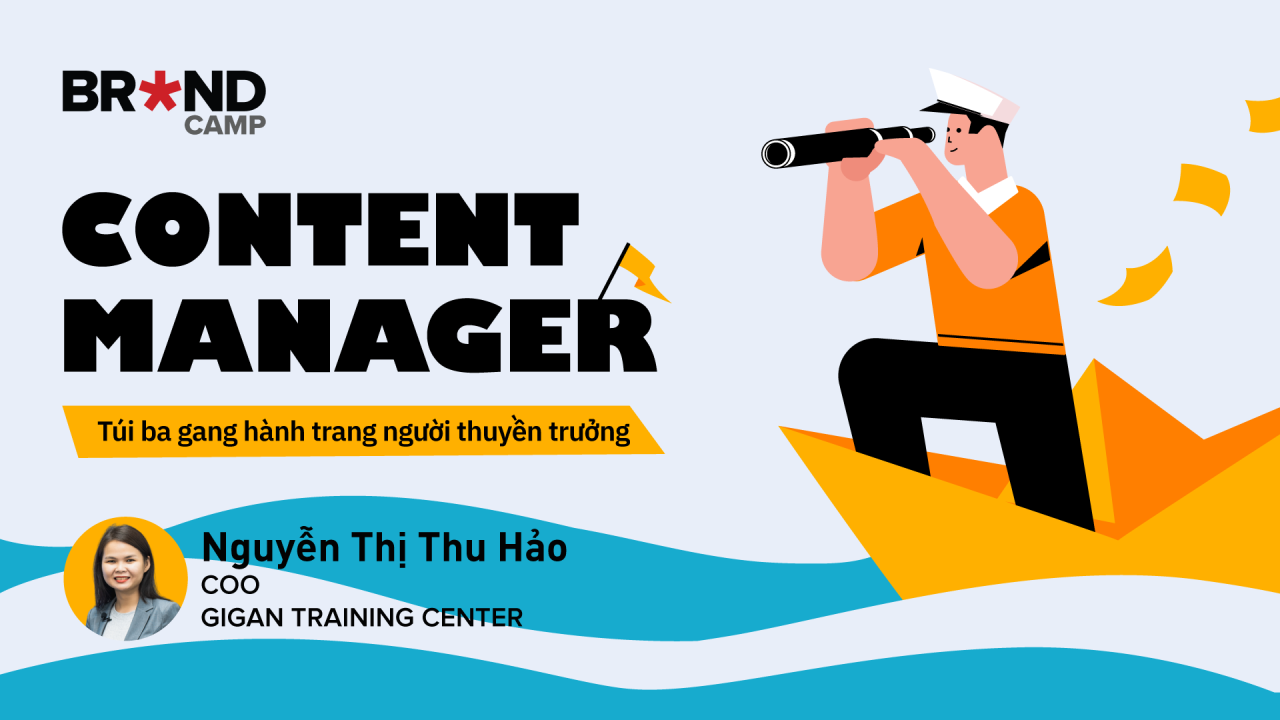 Khóa học Content Manager – Túi ba gang hành trang người thuyền trưởng – Nguyễn Thị Thu Hảo, COO @ Gigan Training Center