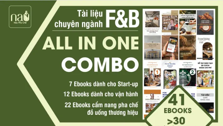 Combo Tài Liệu Pha Chế Đồ Uống + Cẩm Nang Chuẩn Hoá Vận Hành Kinh Doanh Quán Cà Phê Từ A-Z – tới từ Nauphache