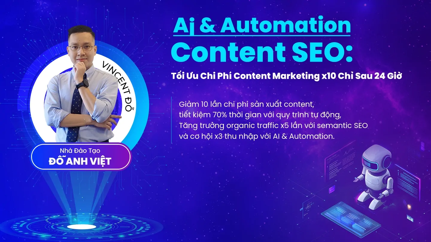Khóa học AI & Automation content SEO – The AI Growth
