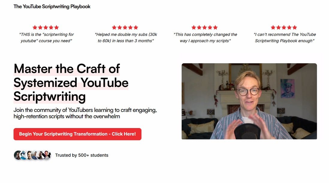 The YouTube Scriptwriting Playbook by George Blackman – Khoá viết kịch bản Youtube nước ngoài có vietsub học phí gốc 26tr (Version 1)