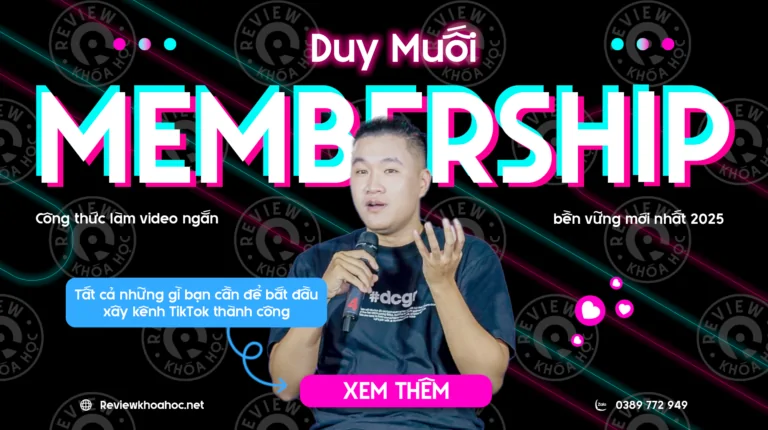 Gói membership làm content & xây kênh cùng team duy muối
