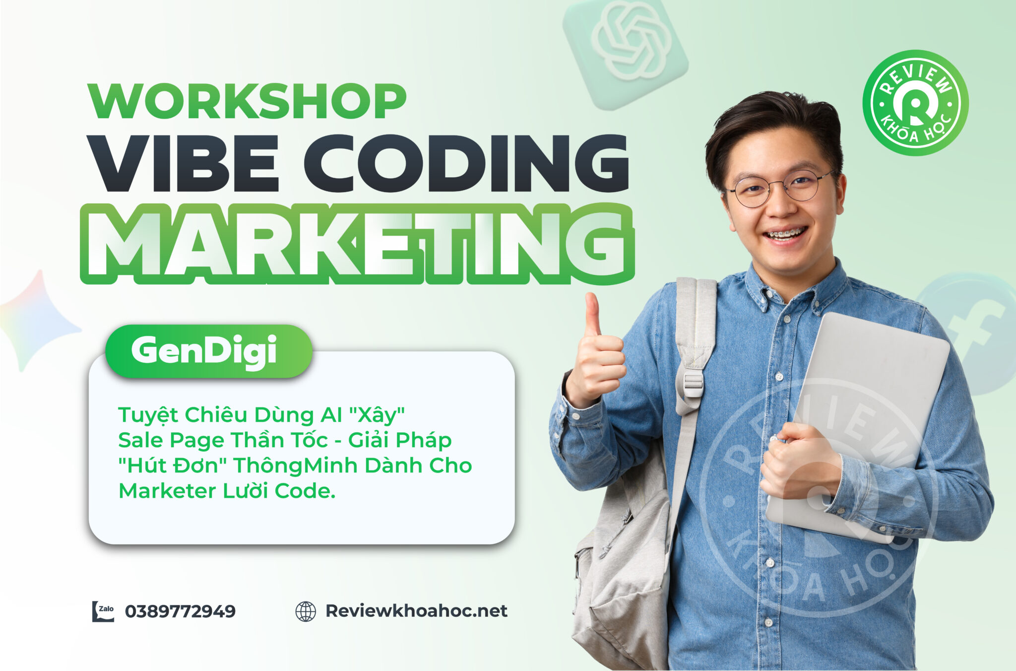 Workshop Vibe Coding Marketing - GenDigi - Tuyệt Chiêu Dùng AI "Xây ...