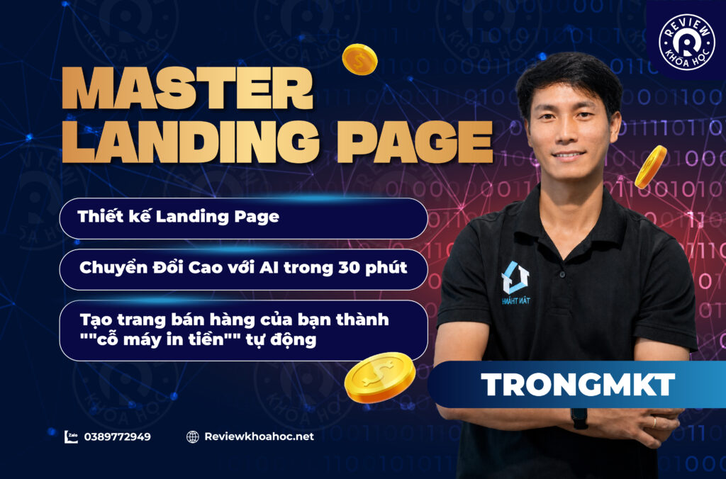 Khóa học master landing page 2026 – trongmkt – thiết kế landing page chuyển đổi cao với ai trong 30 phút 1 Master landing page