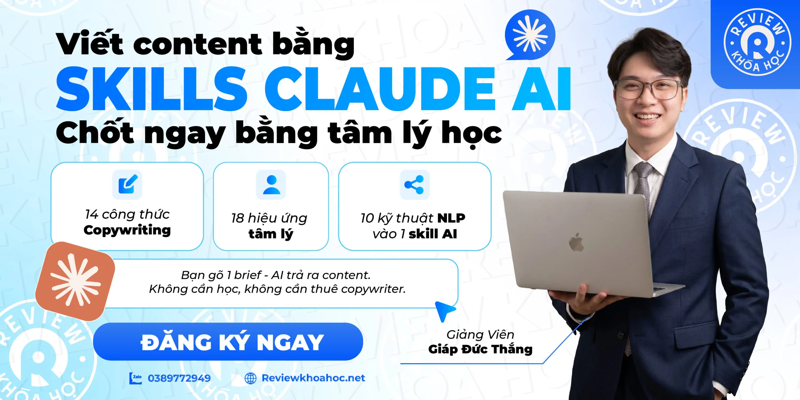 Skills claude ai viết content - chốt ngay bằng tâm lý học - giảng viên giáp đức thắng