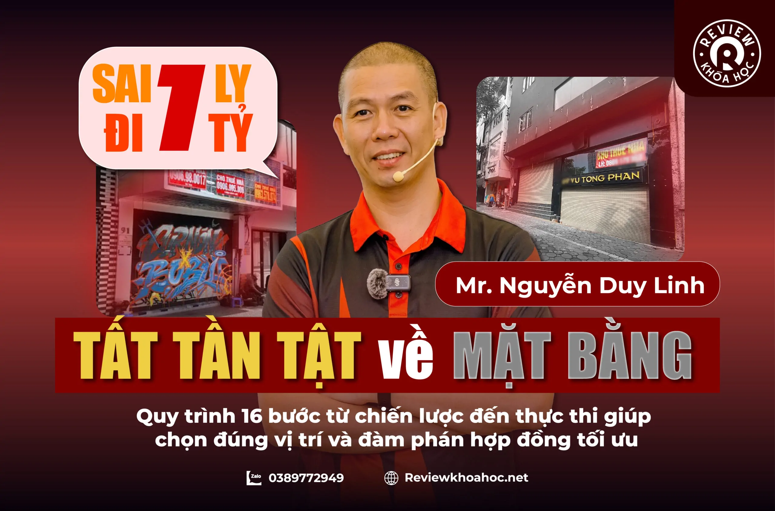 Khóa học Tất tần tật về Mặt Bằng Sai 1 ly - Đi 1 Tỷ - Mr. Nguyễn Duy Linh