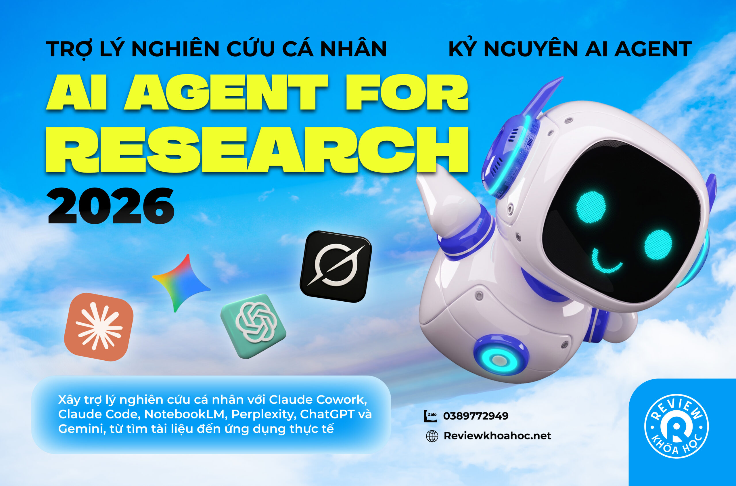 Khóa học Trợ lý nghiên cứu cá nhân cho kỷ nguyên AI Agent - AI Agent for Research 2026