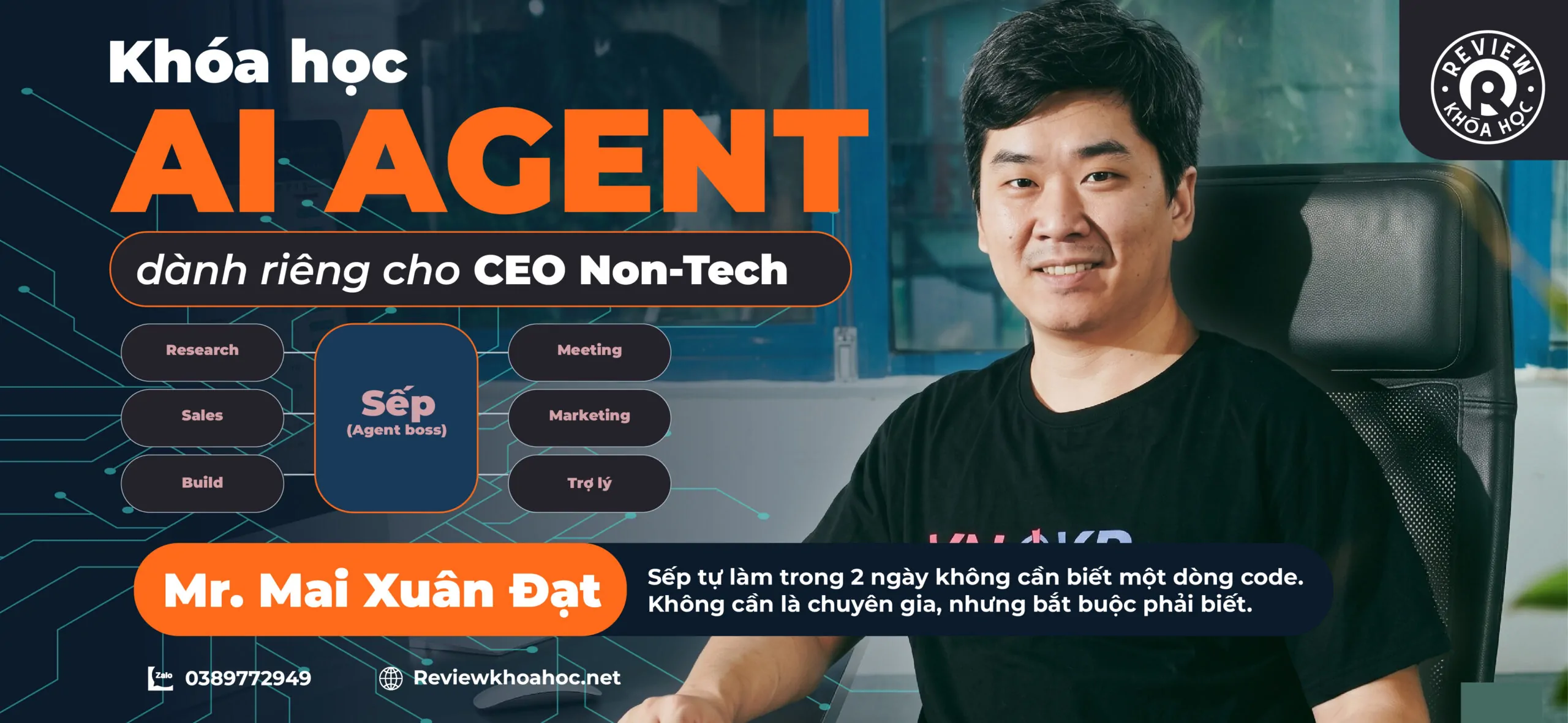 Khóa học ai agent dành riêng cho ceo non-tech - mr. Mai xuân đạt
