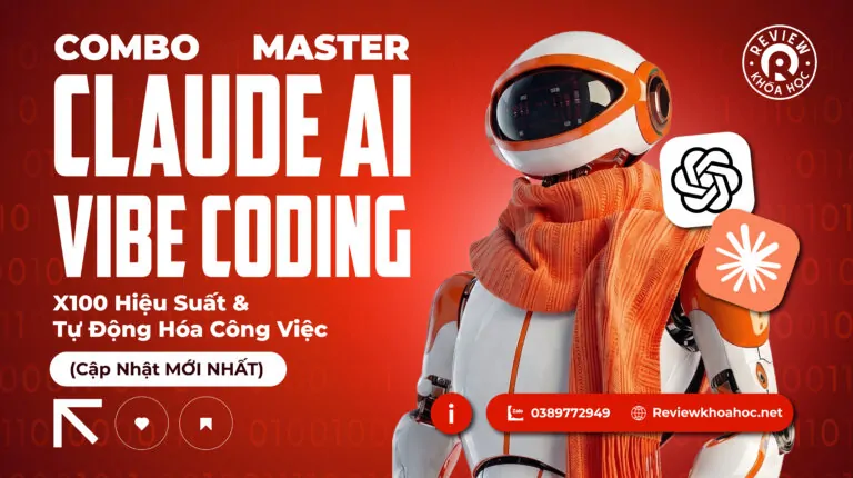 Combo master claude ai & vibe coding: x100 hiệu suất & tự động hóa công việc (cập nhật mới nhất) | lối tắt tối thượng giúp bạn làm chủ kỷ nguyên “vibe coding” và “ai agent”. Đừng để bản thân bị tụt hậu khi đối thủ đang dùng claude để x100 hiệu suất văn phòng, tự viết code, tạo app và tự động hóa 99% công việc hằng ngày. Cơ hội vàng để nâng cấp kỹ năng và dẫn đầu xu hướng