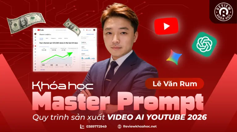 Khóa học master prompt – lê văn rum – quy trình sản xuất video ai youtube 2026