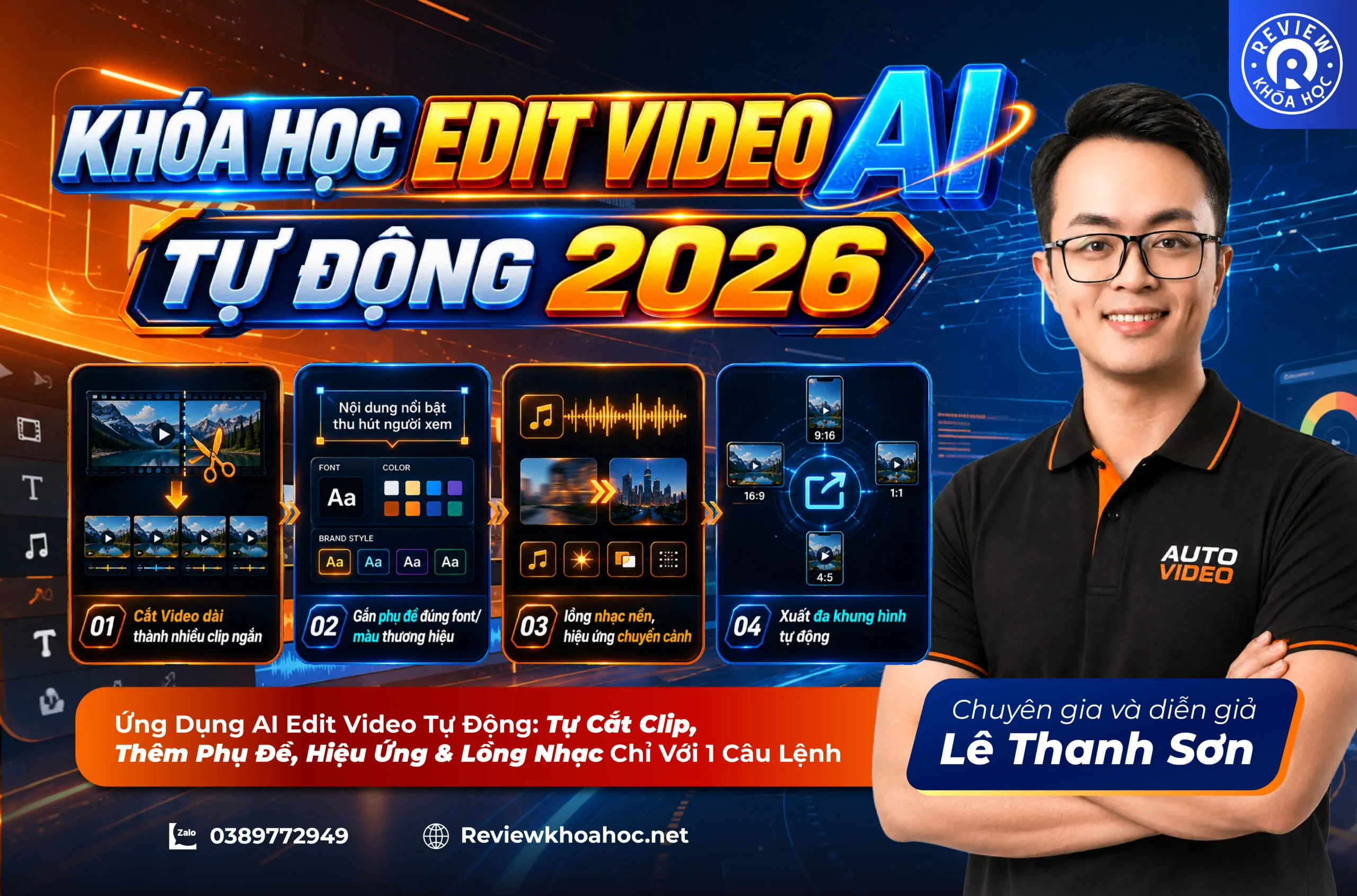 Khóa học edit video ai tự động 2026 – lê thanh sơn – ứng dụng ai edit video tự động: tự cắt clip, thêm phụ đề, hiệu ứng & lồng nhạc chỉ với 1 câu lệnh 1 Khoa-hoc-edit-video-ai-tu-dong-2026-le-thanh-son
