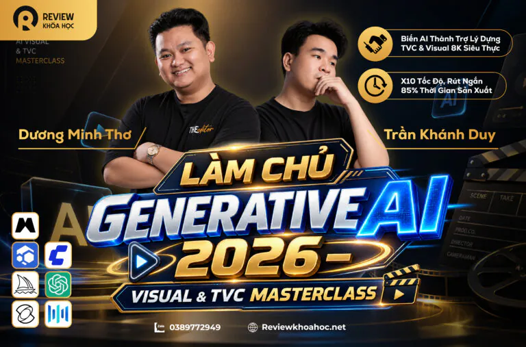 Làm chủ generative ai 2026 – visual, tvc masterclass - dương minh thơ, trần khánh duy