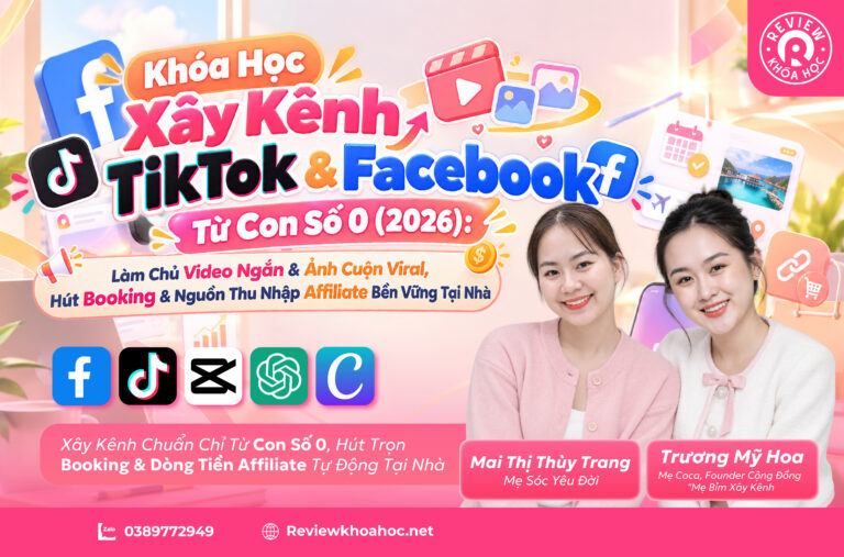 Ảnh bài viết - khóa học xây kênh tiktok & facebook từ con số 0 - trương mỹ hoa & mai thị thùy trang