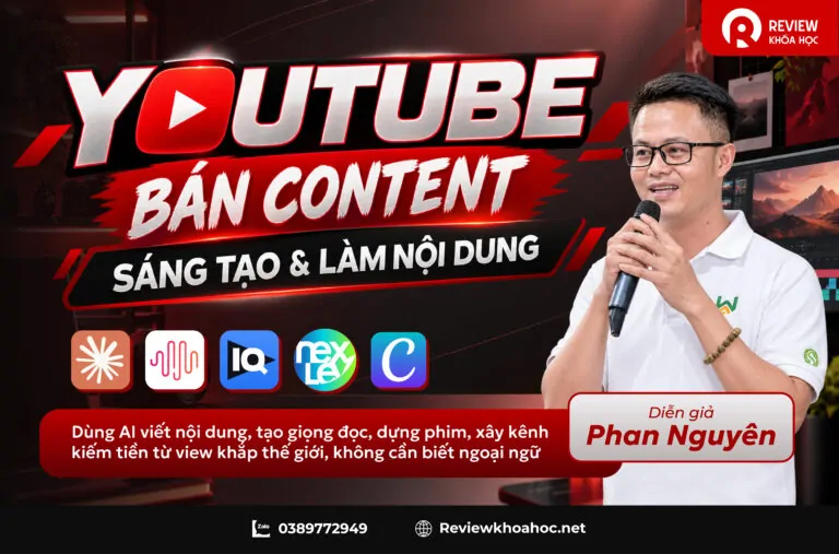 Khóa học youtube bán content