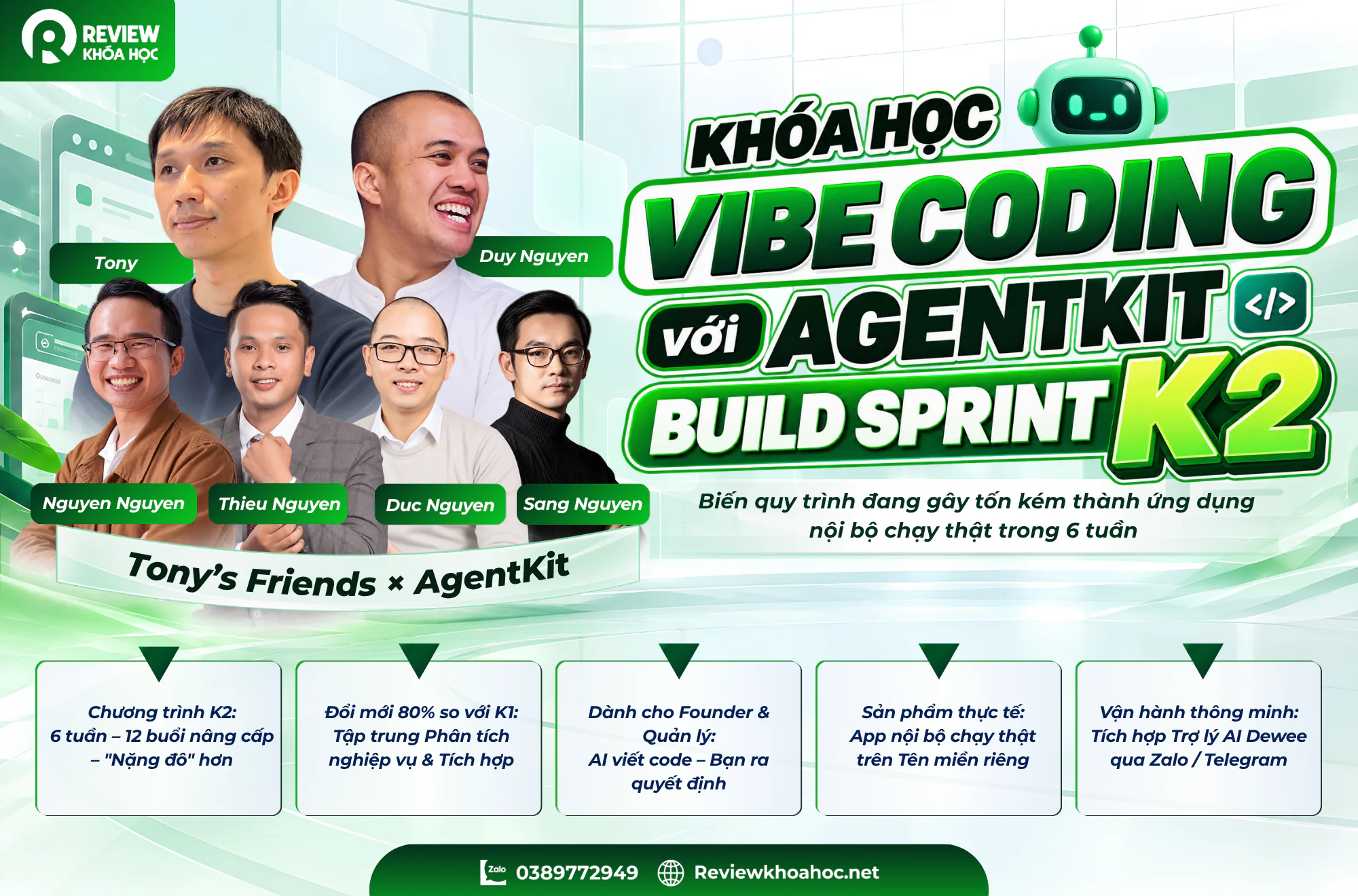 Khóa học vibe coding với agentkit build sprint k2 – tony’s friends × agentkit – biến quy trình đang gây tốn kém thành ứng dụng nội bộ chạy thật trong 6 tuần 2 Anh bai viet khoa hoc vibe coding voi agentkit build sprint k2 – tonys friends × agentkit