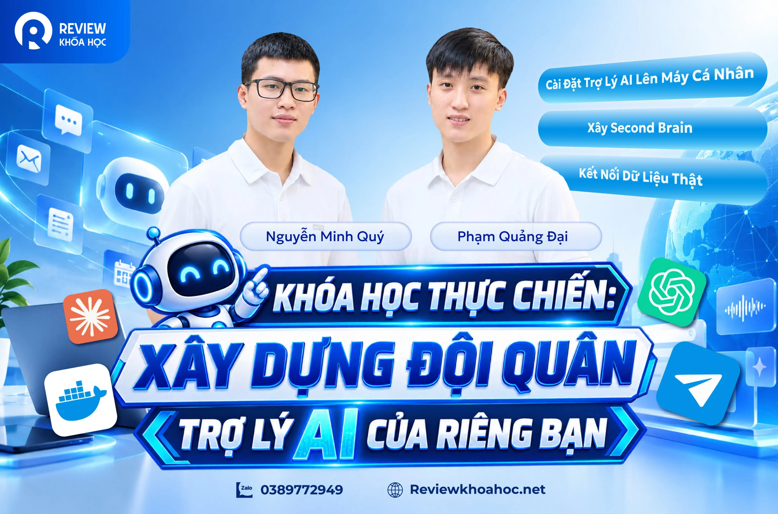 Khóa học thực chiến: xây dựng đội quân trợ lý ai của riêng bạn - phạm quang đại & nguyễn minh quý - chạy 24/24 trên máy cá nhân, kết nối dữ liệu thật 1 Ảnh bài viết - khóa học thực chiến xây dựng đội quân trợ lý ai của riêng bạn - phạm quang đại & nguyễn minh quý