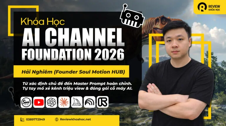 KHÓA ĐÀO TẠO YOUTUBE AI CHANNEL FOUNDATION – Mr. Hải Nghiêm – TRẢI NGHIỆM TỪ XÁC ĐỊNH CHỦ ĐỀ ĐẾN QUY TRÌNH MASTER PROMPT HOÀN CHỈNH