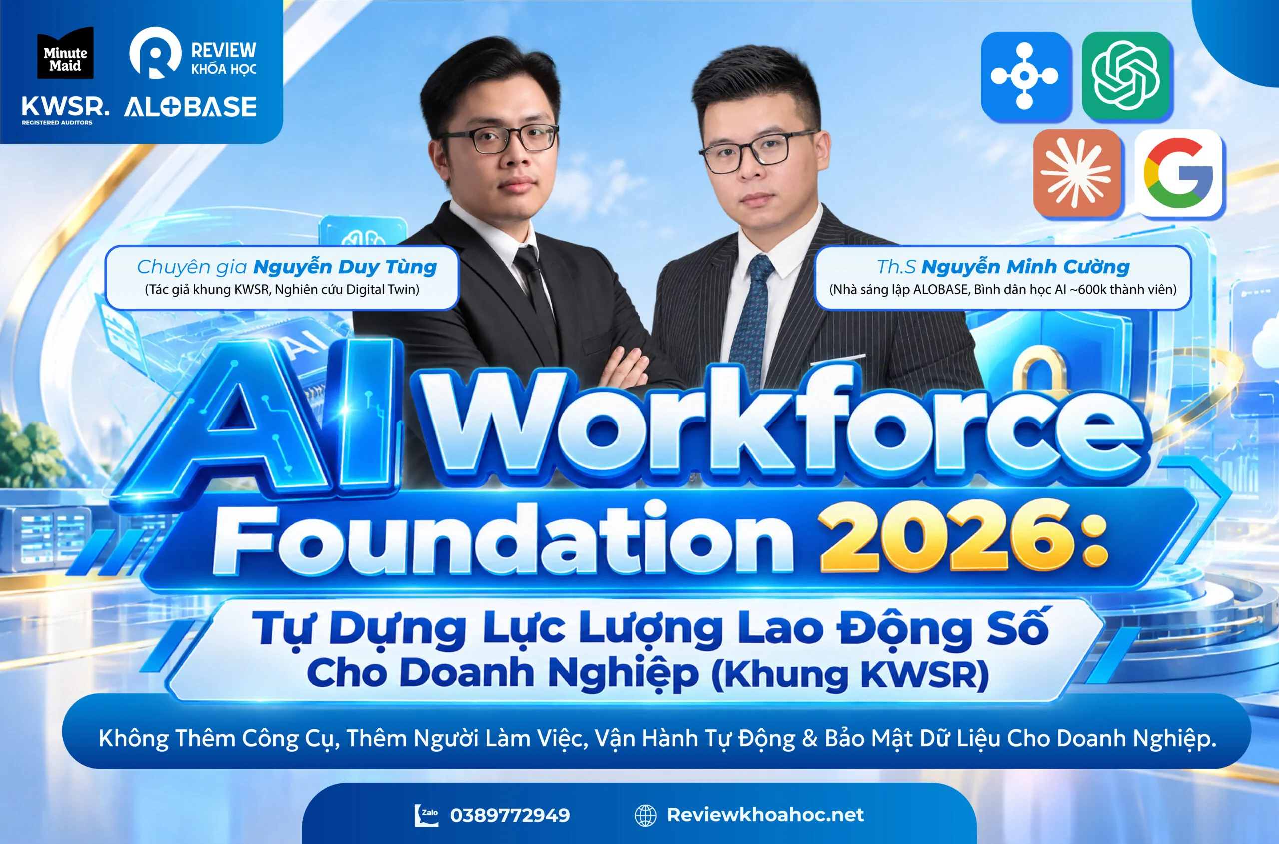 AI Workforce Foundation 2026 Tự Dựng Lực Lượng Lao Động Số Cho Doanh Nghiệp (Khung KWSR) - Nguyễn Duy Tùng, Nguyễn Minh Cường
